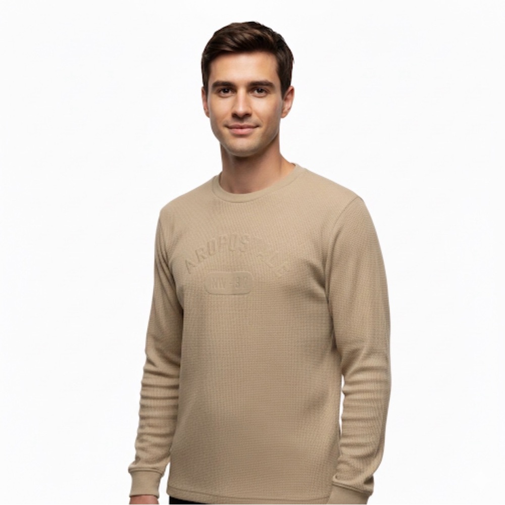 Aeropostale Mens Long Sleeve Top – Peyote – Size XL